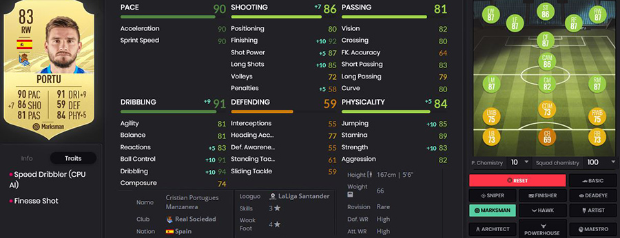 Portu fifa 21 marksman