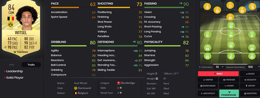 Witsel fifa 21 cdm powerhouse