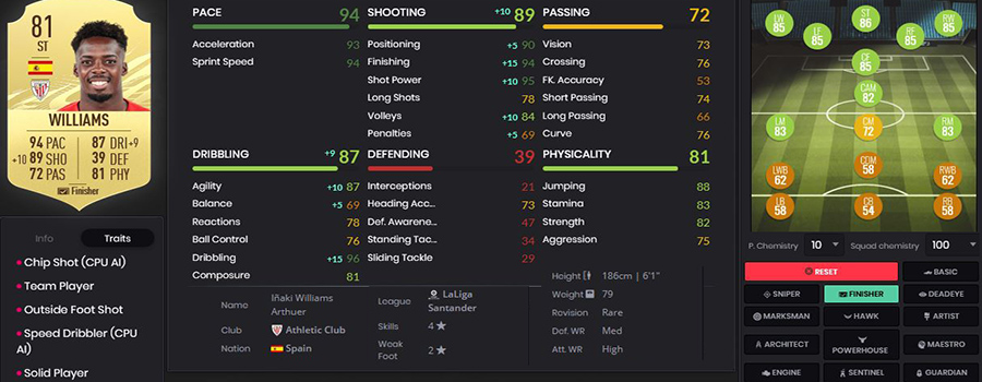 inaki williams fifa 21