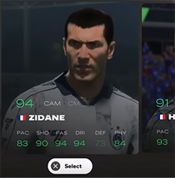 Zidane FC25 career