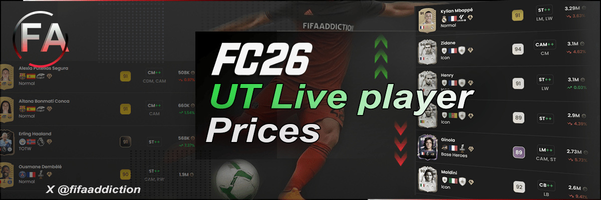 all live EA FC player prices UT